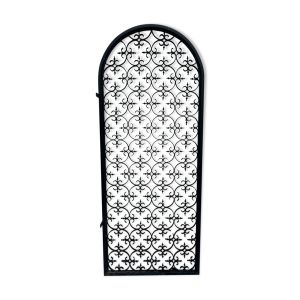 Grande grille en fer forgé ancien – Motif arabesque