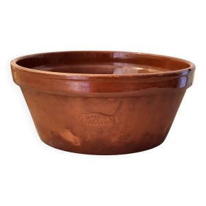 Cassole ancienne en terre cuite – Maison du Cassoulet Castelnaudary – 21 cm