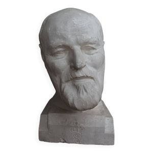 Pascal Boureille (1909-1999) Buste sculptée en plâtre Homme médecin