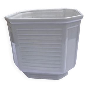 Cache pot rectangulaire blanc