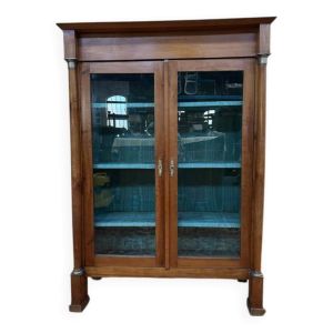 Vitrine/ bibliothèque de style empire  en merisier