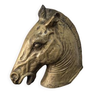 Tête de cheval en bronze milieu XXème