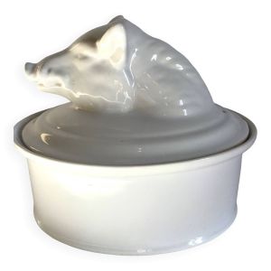 Terrine sanglier porcelaine vintage