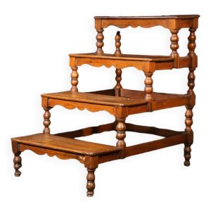 Escabeau de bibliothèque  Chêne  Fin XVIIIème - début XIXème siècle