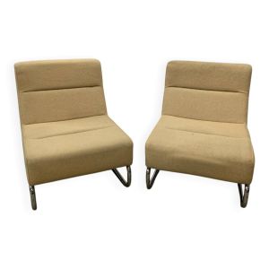 Paire de chauffeuse design circa 1980