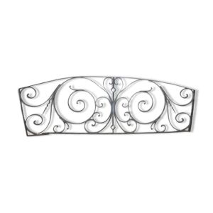 Grille de porte fronton ancien en fonte