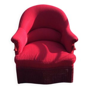 Fauteuil crapaud rouge