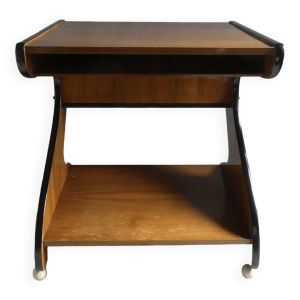 Meuble console télé TV des années 60, à roulettes