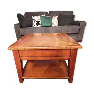 Table basse en bois merisier