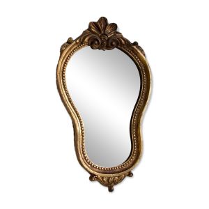 Petit miroir doré style baroque