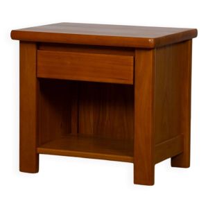 Table de chevet vintage en orme massif, 1980