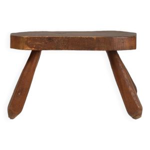 Table basse vintage en tronc d'arbre, France, 1910s