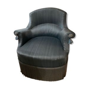 Fauteuil crapaud bleu