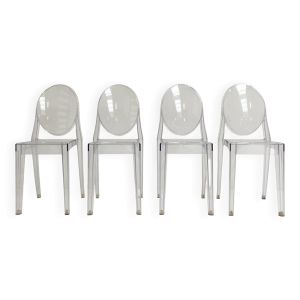 4 chaises Victoria Ghost de Philippe Starck pour Kartell, après 2000