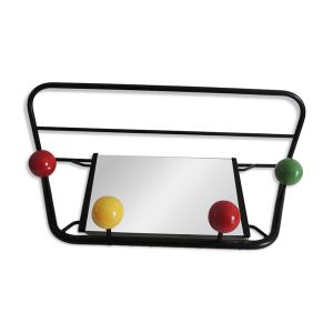 Ancien porte manteaux boules avec miroir