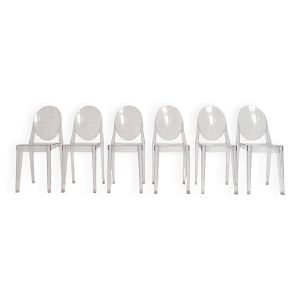 6 chaises Victoria Ghost de Philippe Starck pour Kartell, après 2000