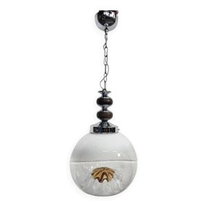 Lampe / suspension globe en verre vintage Carlo Nason pour Mazzega