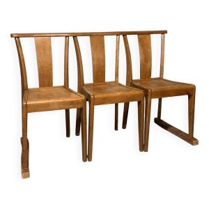 Banc STELLA trois chaises Vintage en Bois Rétro