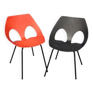 Paire de chaises Carl Jacobs airborne 1960