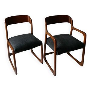 Fateuil et chaise traîneau par Baumann