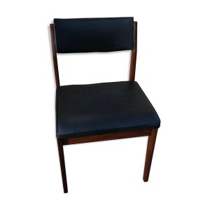 Chaise en bois et skaï