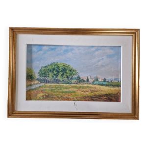 Christian Xapella (1927-2021) - Huile sur isorel - La madeleine à Grand Champ - Signée