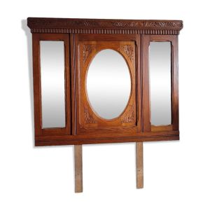 Miroir triptyque art déco chêne