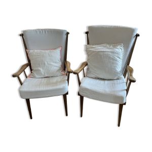 Paire de fauteuils Baumann Eventail
