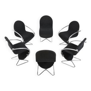 Verner Panton pour Fritz Hansen 1973 Série 1-2-3 Base Papillon