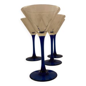 Verres à pied cocktail Luminarc bleu