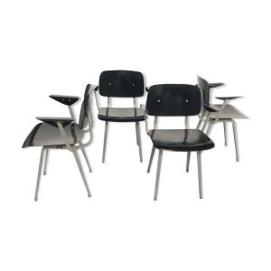 Lot de 4 chaises de Friso Kramer modèle Revolt