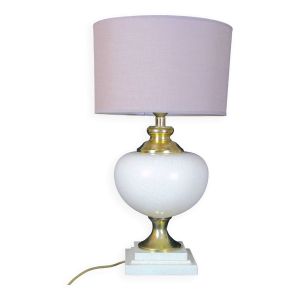 Le Dauphin, Lampe de Table en Céramique et Laiton, France, Mid-Century Signé