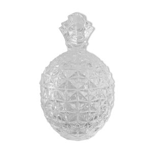 Vide-poche bonbonnière ananas vintage en cristal