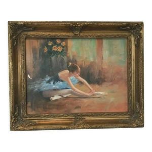 La Danseuse étoile '' Huile sur panneau de bois XX siècle