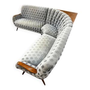 Banquette d'angle ronde vintage / coin repas / petite banquette de salle à manger