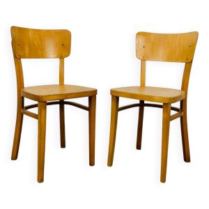 Paire de chaises bistrot Thonet, bois, années 60