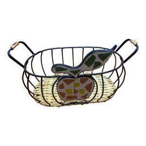 Panier fer osier déco pomme ��