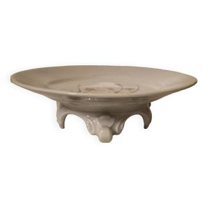 Compotier en porcelaine de Limoges Lafarge. Nymphéas.