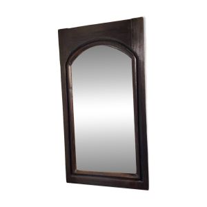 Ancien Miroir Décoratif Encadrement Bois de Chêne Massif Mouluré Art Vintage