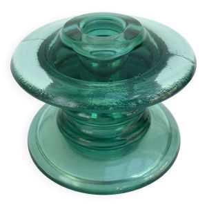 Ancien isolateur edf eiv a21 à détourner en bougeoir industriel • verre trempé