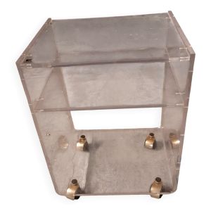 Desserte, table d'appoint vintage en plexiglas éditée par Marais international
