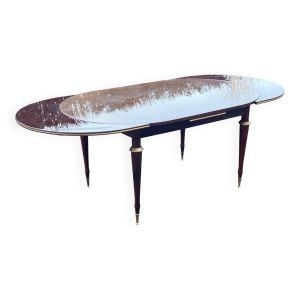 Table à manger scandinave impériale ronde ovale extensible en palissandre 2