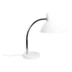 Lampe de bureau regent en métal laqué blanc, france 1950