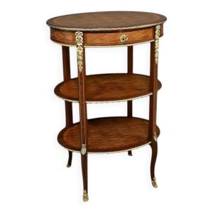 Petite Table de Salon en Marqueterie, style Transition Louis XV Louis XVI –