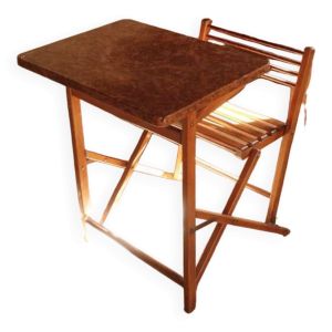 Pupitre d'écolier pliable années 70.