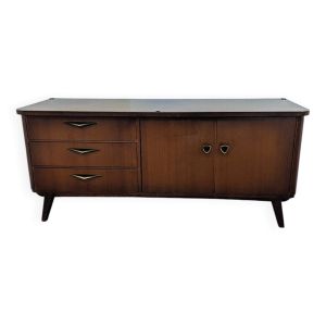 Enfilade vintage en bois meuble télé tv hifi