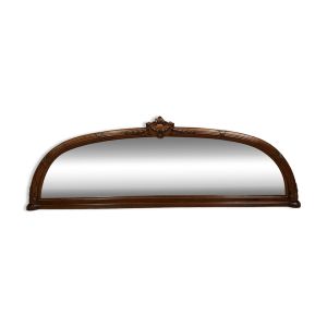 Très grand miroir demi lune style Louis XVI en acajou