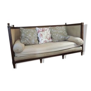 canapé ancien style louis XVI , lit de repos 8 pieds armature bois L182, l85,h95