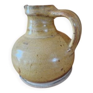 Eric Astoul (Né en 1954) à La Borne - Pichet en grès émaillé jaune