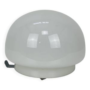 Applique boule opaline blanche vintage, demi sphère